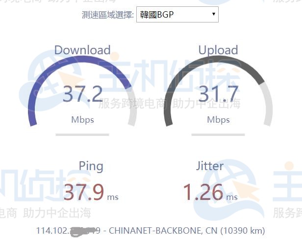 HostKvm韩国VPS网络速度