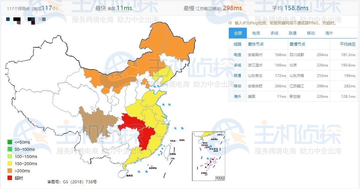 Hostinger美国西部Ping速度测试