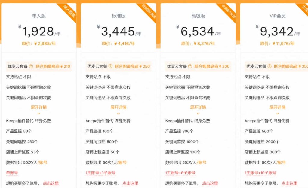 卖家精灵优惠方案