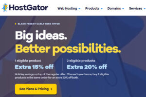 HostGator黑五早鸟优惠 虚拟主机$4.21/月起 VPS$2.24/月起 年付产品额外最高享8折 -服务器评测网